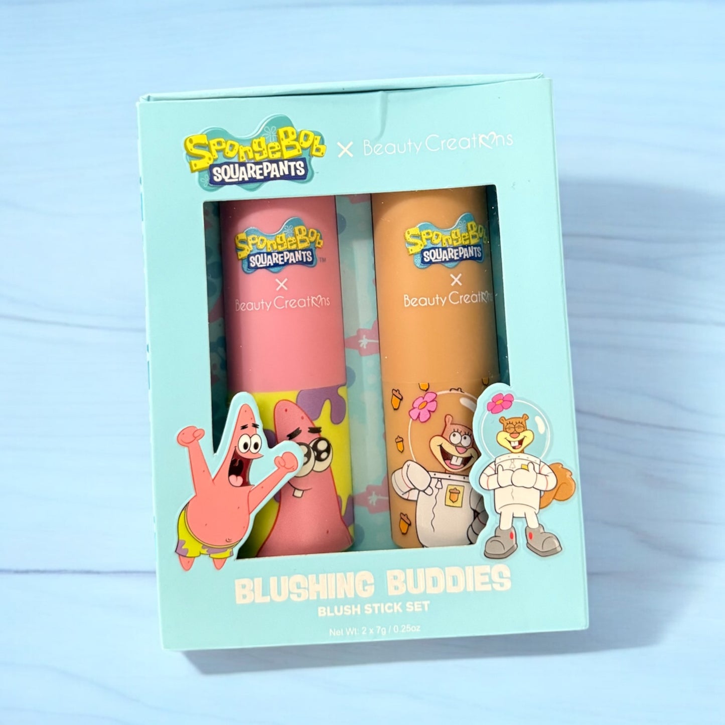 SPONGEBOB SQUAREPANTS X BEAUTY CREATIONS BLUSHING BUDDIES BLUSH STICK SET