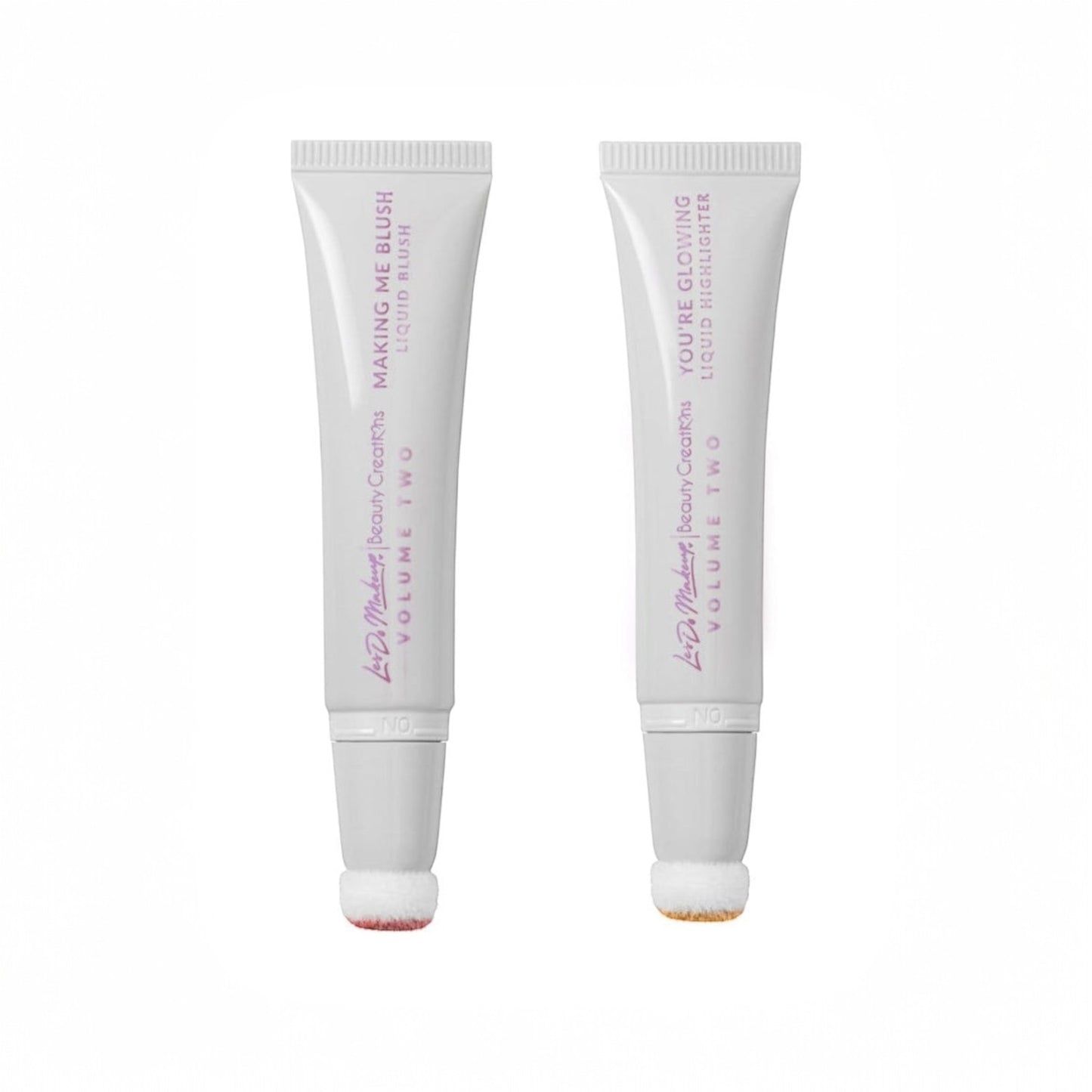 LESDO MAKEUP BEAUTY CREATIONS CHEEKS ON POINT LIQUID BLUSH AND HIGHLIGHTER