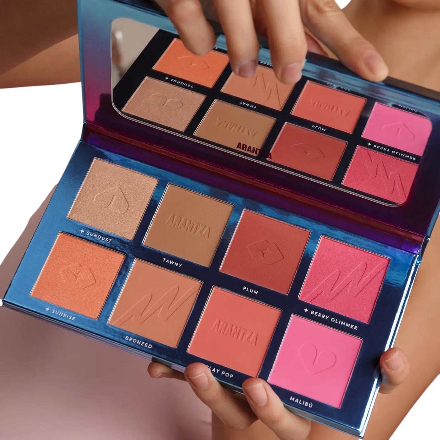 SUNSET BLUSH BLUSH & CONTOUR PALETTE ARANTZA COSMETICS