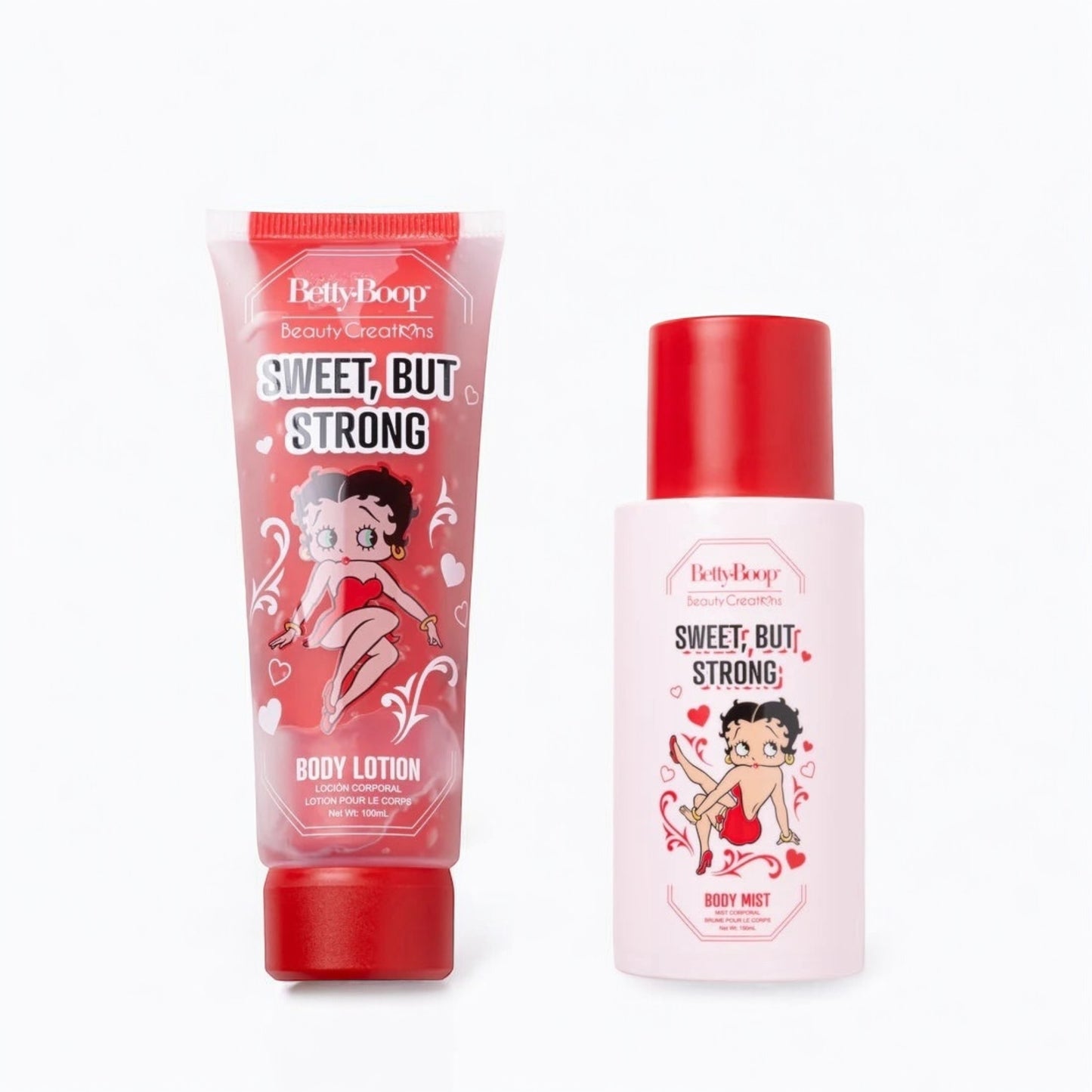 BETTY BOOP X BEAUTY CREATIONS SWEET, BUT STRONG BODY LOTION & MIST SET
