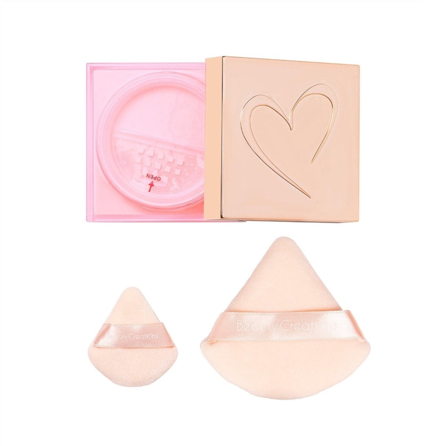 BYE FILTER PINK CLOUD SETTING POWDER + PUFF SET BEAUTY CREATIONS