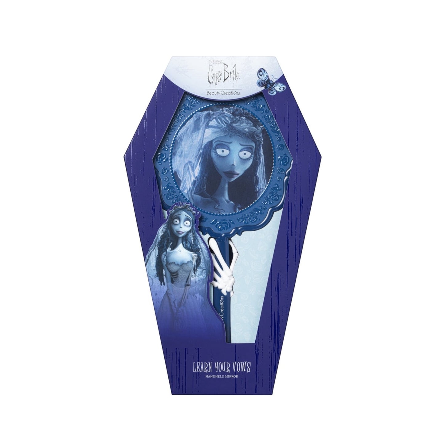 LEARN YOU VOWS HANDHELD MIRROR TIM BURTON´S CORPSE BRIDE X BEAUTY CREATIONS