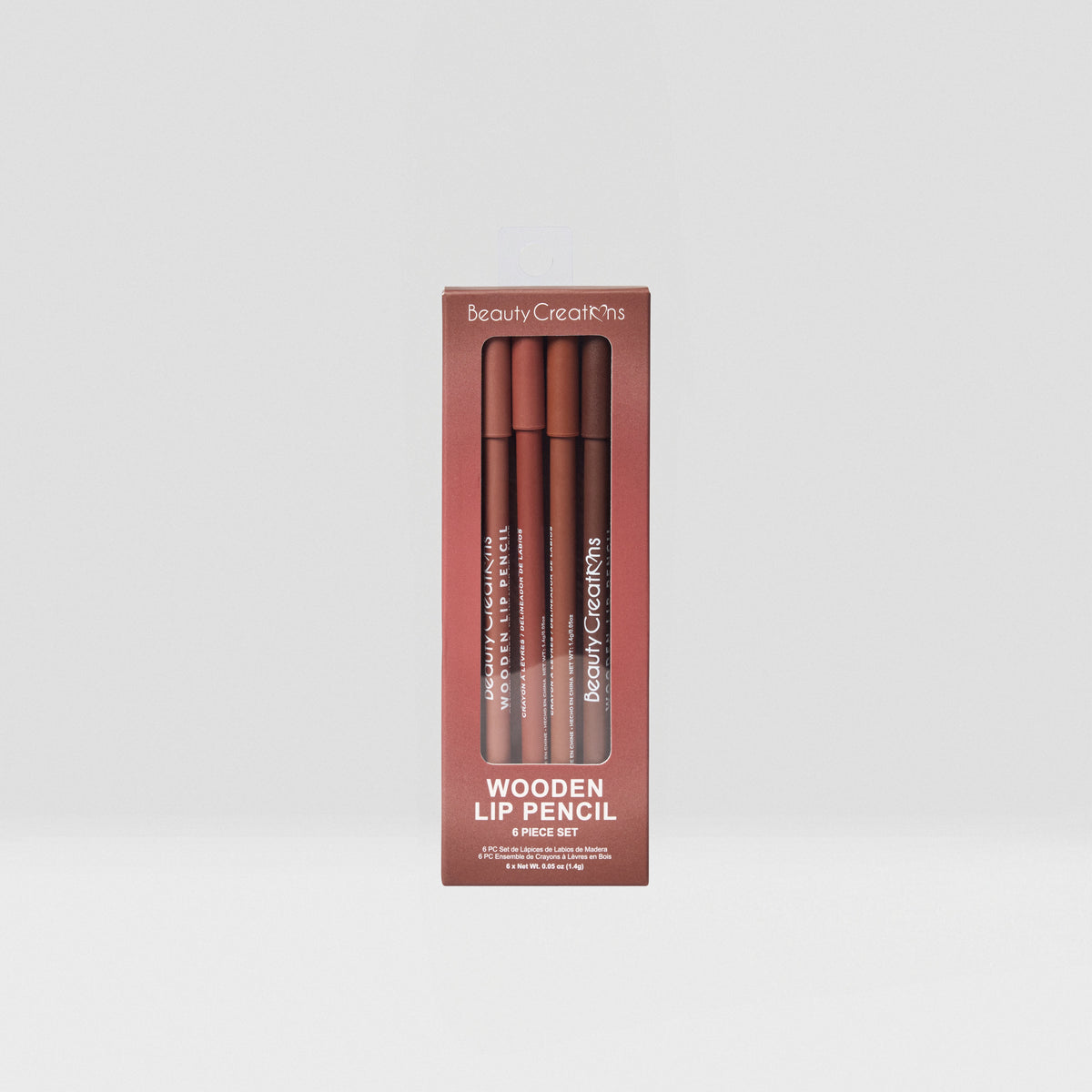 WOODEN LIP PENCIL SET 6 PZAS BEAUTY CREATIONS