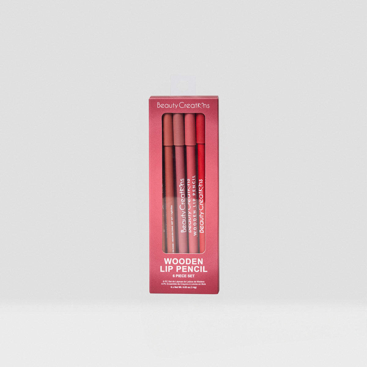 WOODEN LIP PENCIL SET 6 PZAS BEAUTY CREATIONS