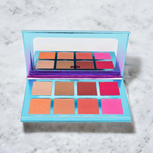 SUNSET BLUSH BLUSH & CONTOUR PALETTE ARANTZA COSMETICS