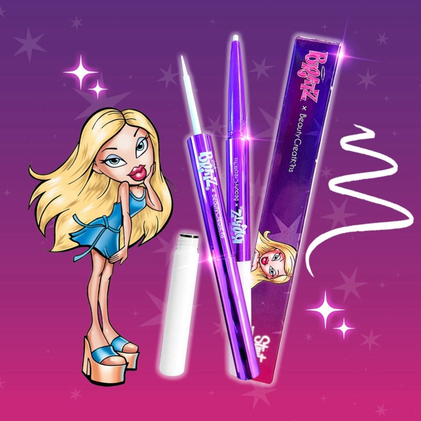 MATTE WHITE DUAL LINER STRUT WHITE BRATZ X BEAUTY CREATIONS