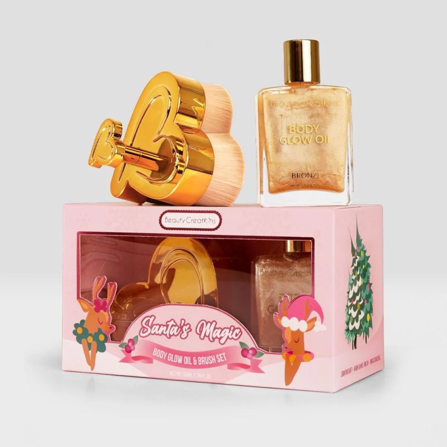 BODY OIL & BRUSH SET SANTA´S MAGIC BEAUTY CREATIONS